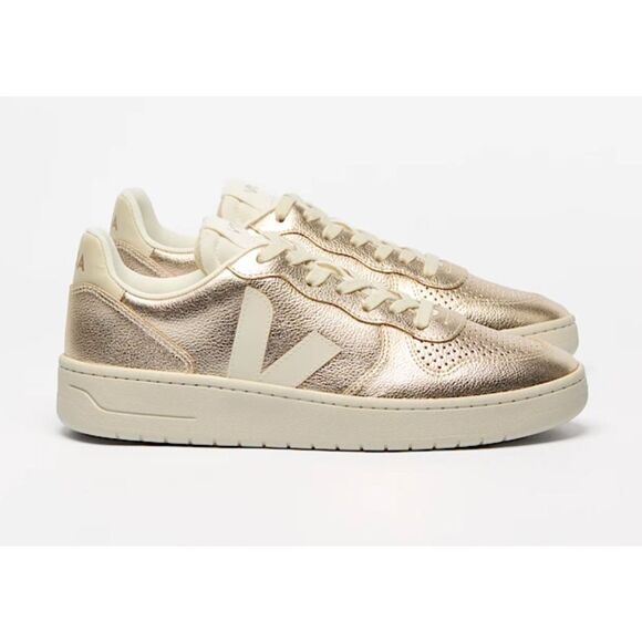 Veja V-10 LEATHER PLATINE PIERRE sneaker women’s Sz 9, $180 - Picture 1 of 10